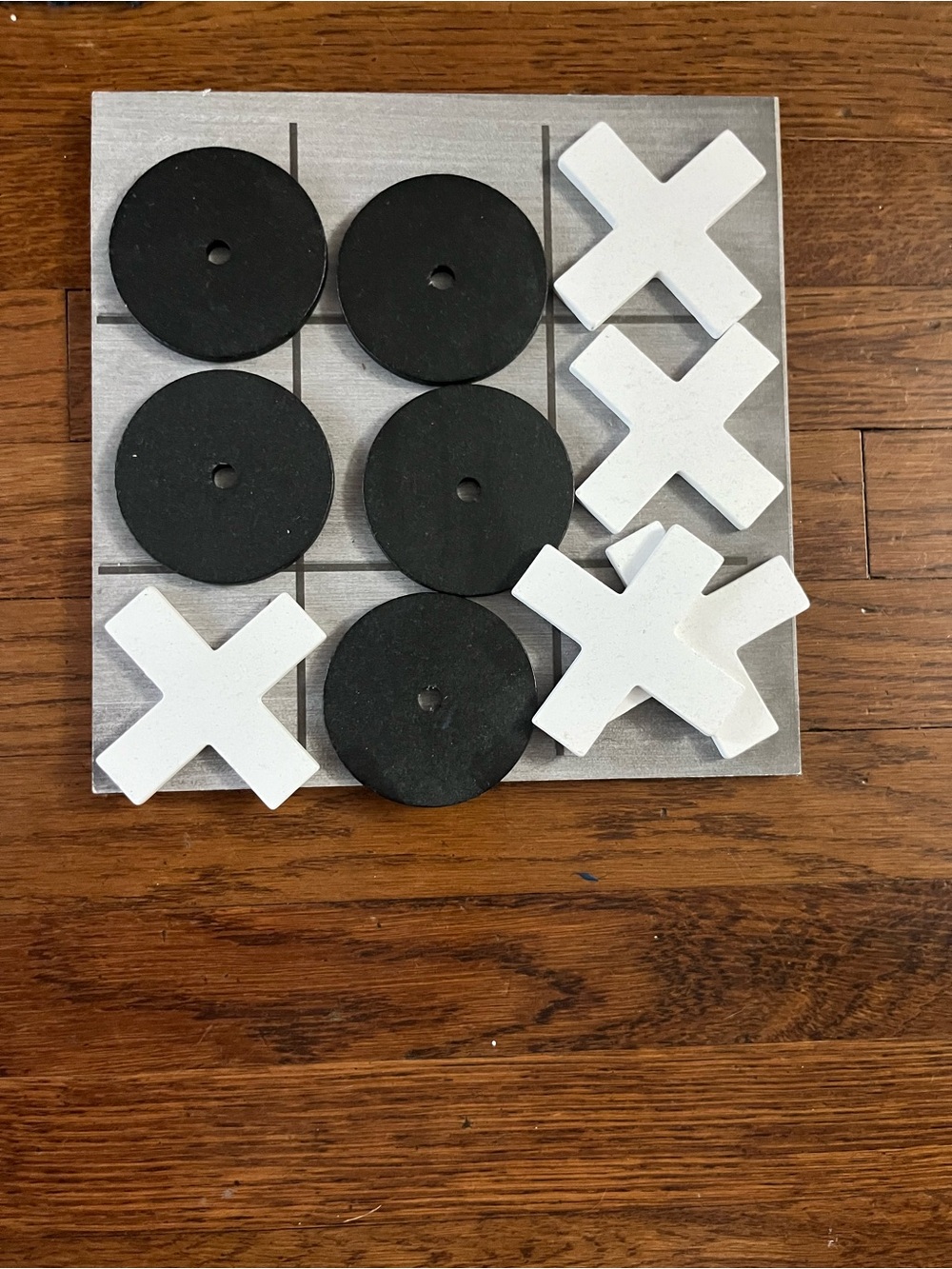 Wooden Tic Tac Toe Game Set - Black & White
